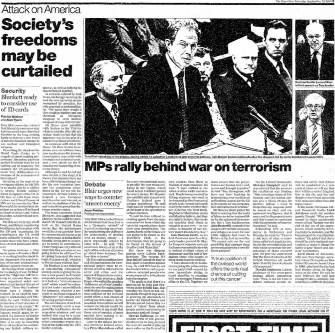 Society's freedoms may be curtailed